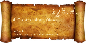 Östreicher Absa névjegykártya
